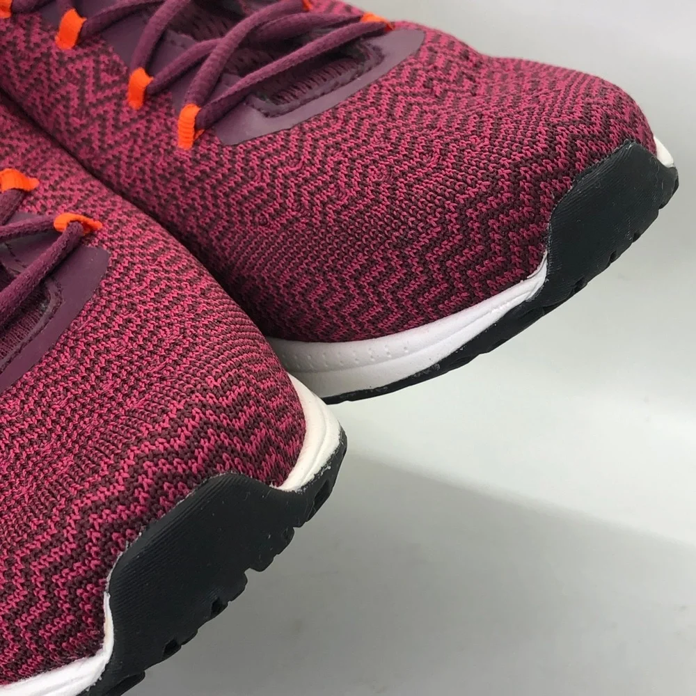 Women’s Sz 8.5W Evolve Easy-Spirit EVTR0T9 Burgundy Fly Knit Print Sneakers - Picture 7 of 16